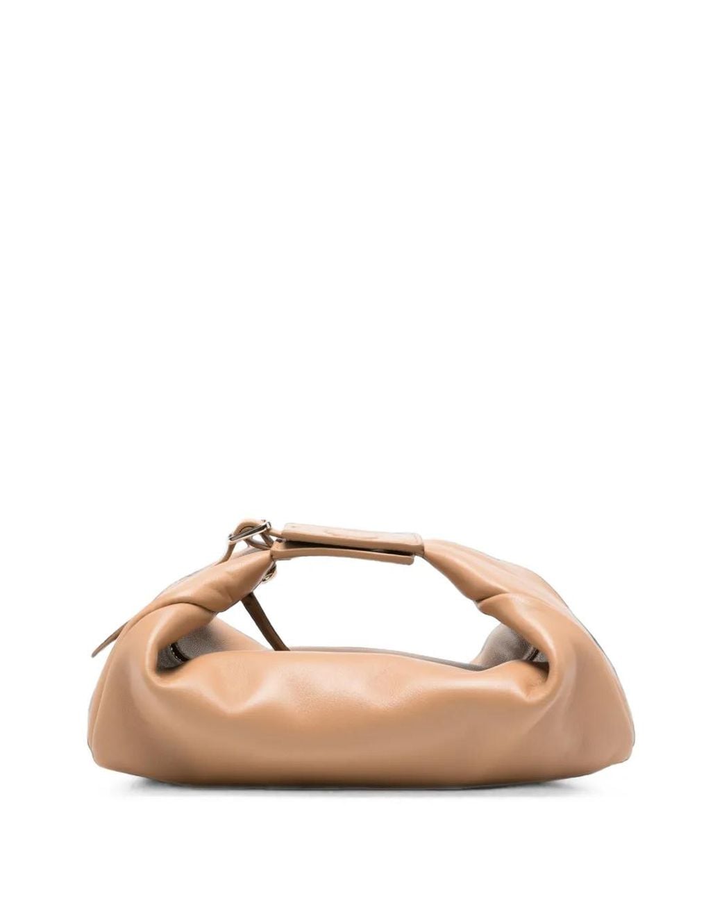MINOBOSSI Pink Joy Ruched Leather Tote Bag