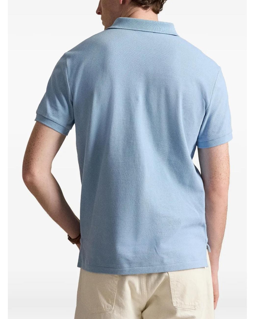 Polo Ralph Lauren Blue Logo-Embroidered Polo Shirt for men