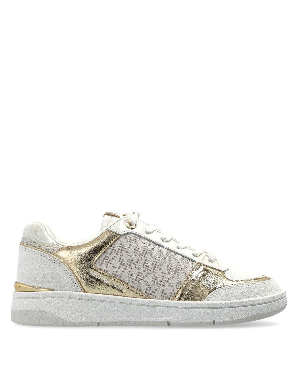 michael kors women's white leather sneakers