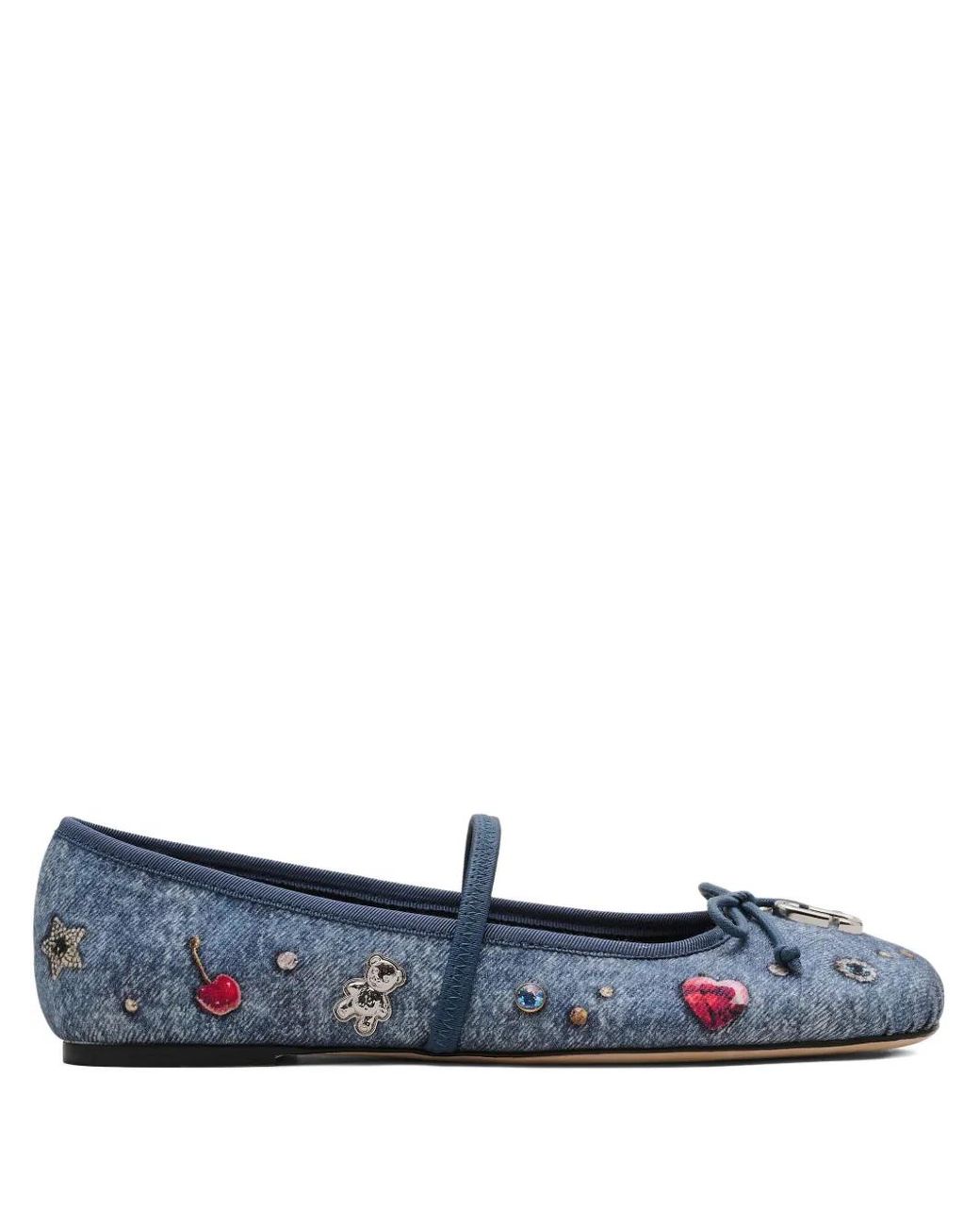 Marc Jacobs Blue The Trinket Charm Sabrina Ballerina Flats
