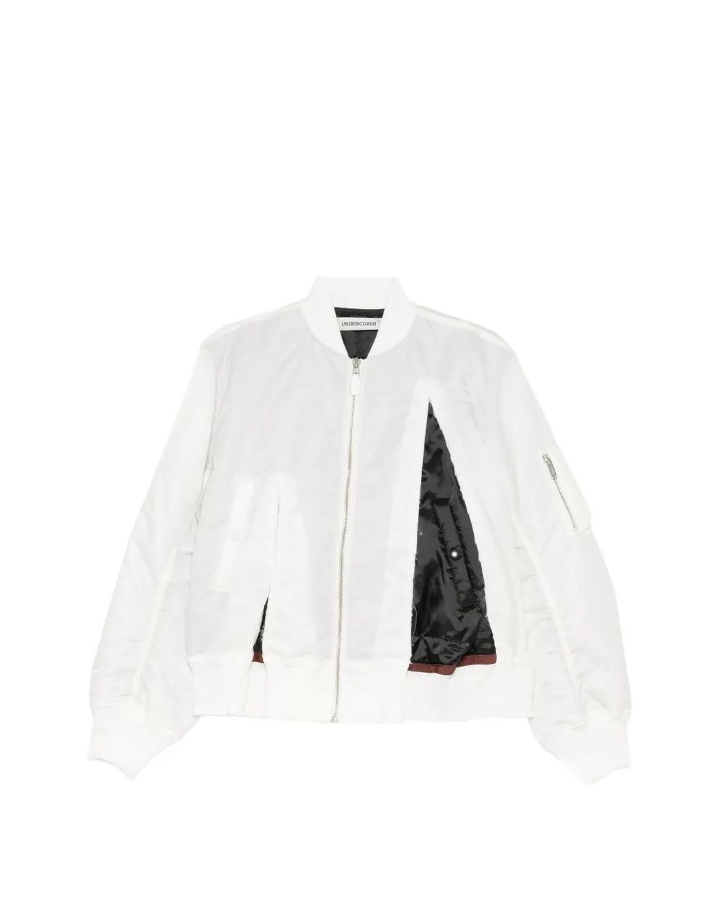 Undercover White Zip-Up Bomber Jacket