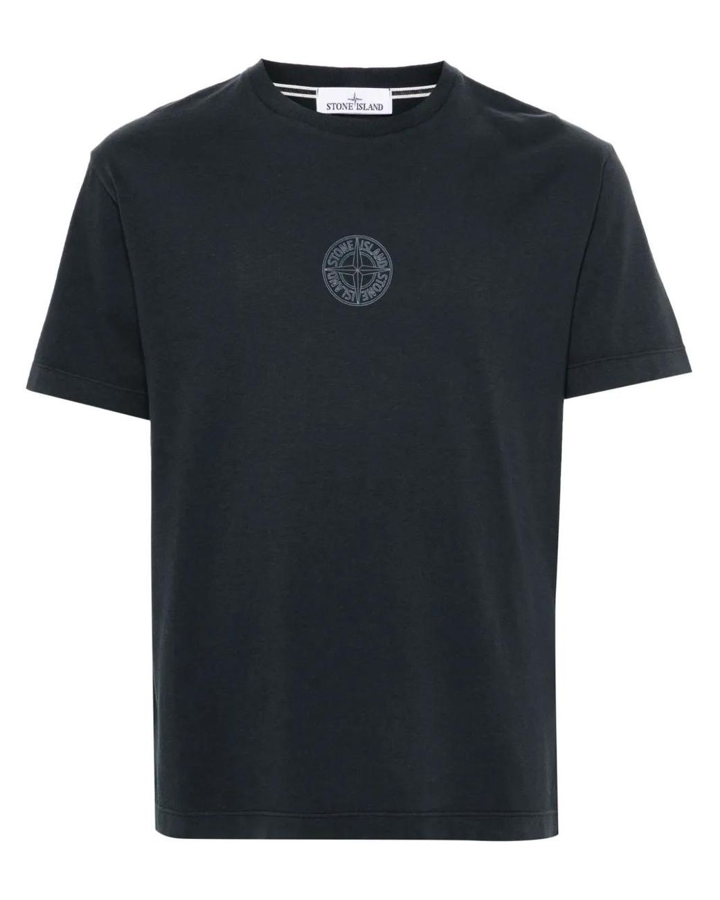 Stone Island Compass-Logo T-Shirt in Blue for Men | Lyst