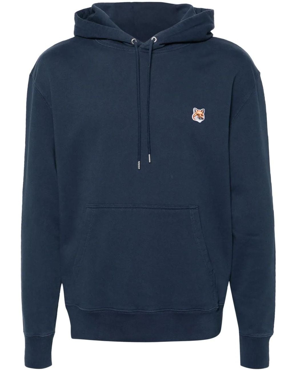 Maison Kitsuné Blue Fox Head Hooded Sweatshirt for men