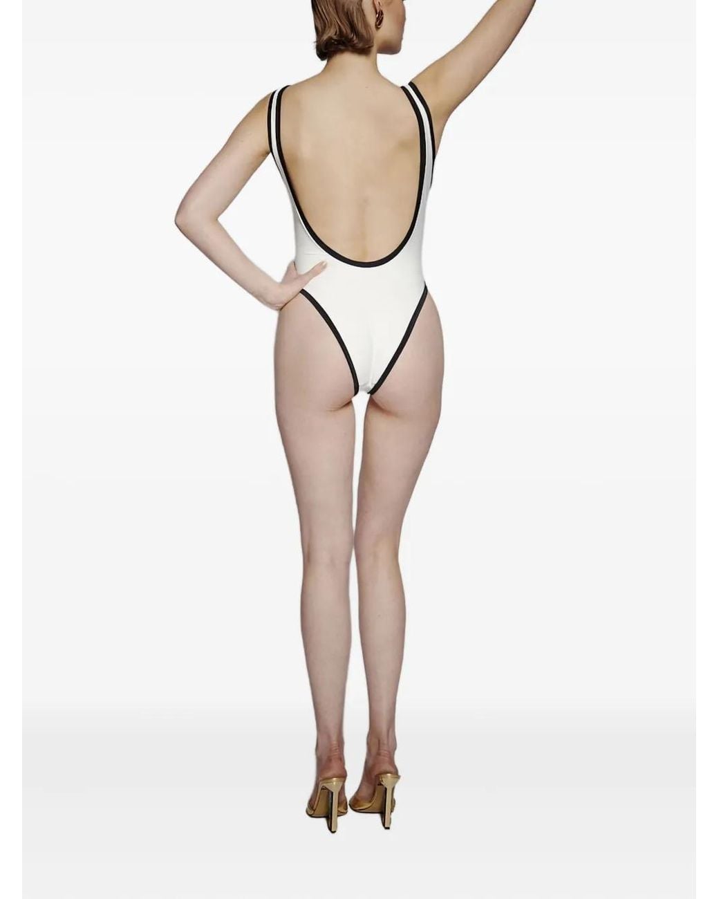Oseree White Sporty Swimsuit