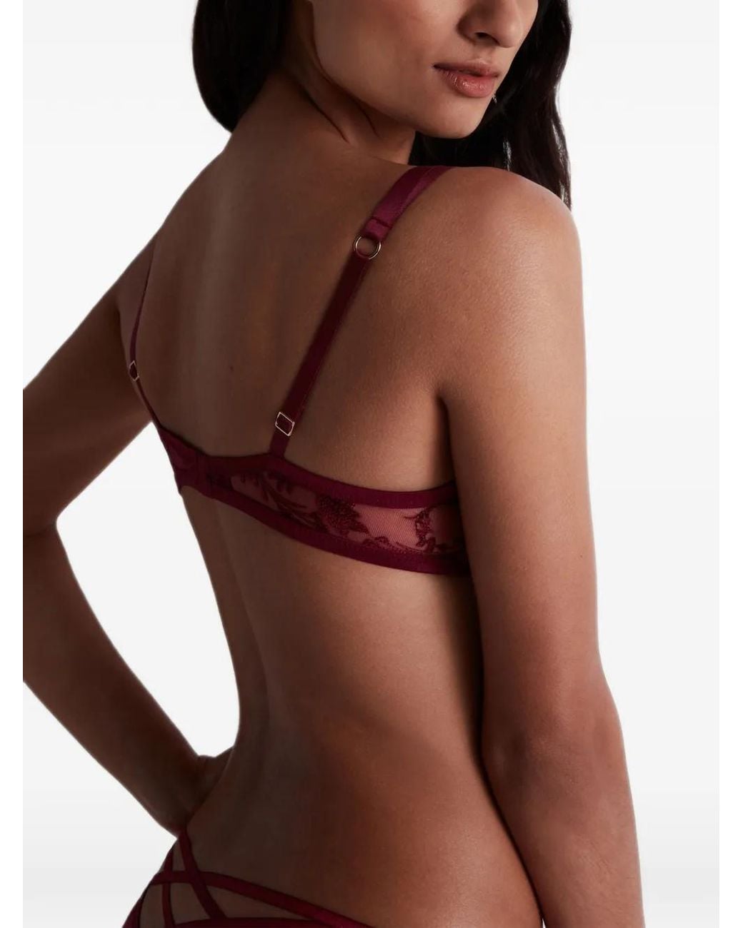 Aubade Purple Magnetic Spell Embroidered Bra