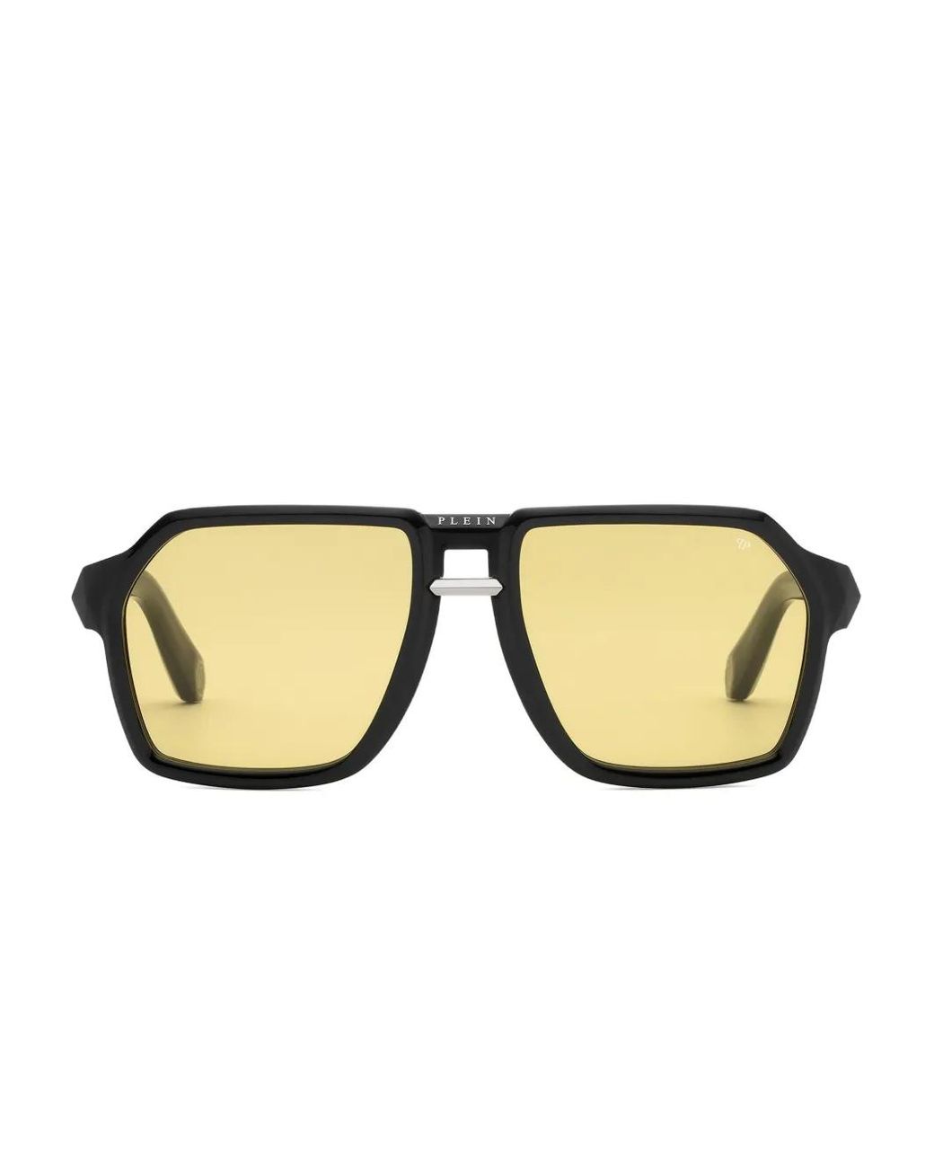 Philipp Plein Natural Geometric-Frame Sunglasses for men