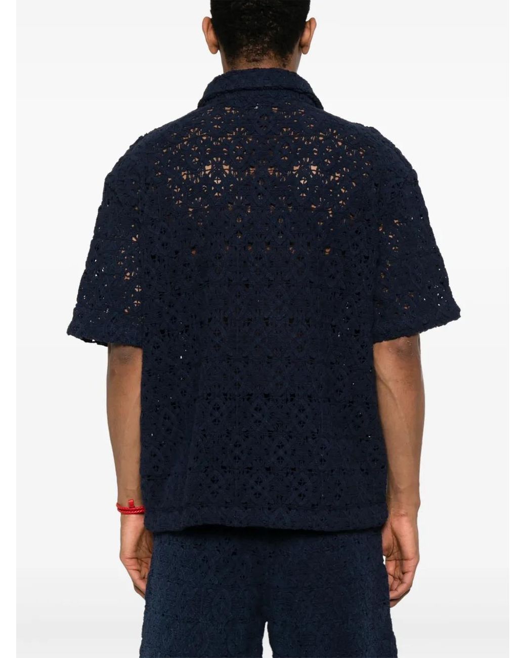 Daily Paper Blue Lace Shield Shirt for men