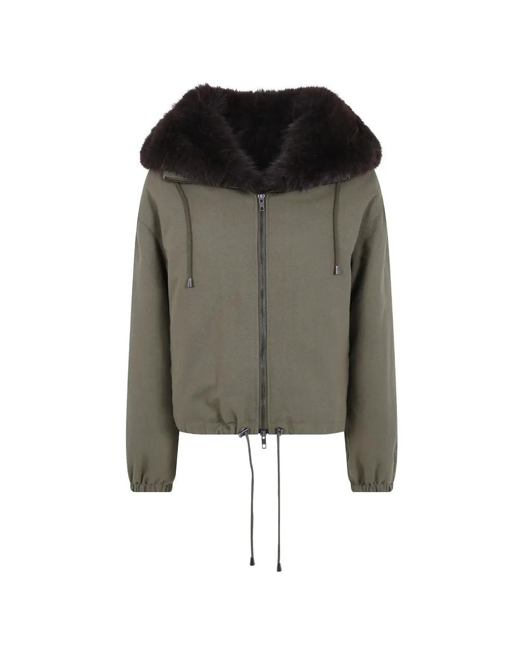 DR. HOPE Green Soleil Drawstring-Hem Jacket