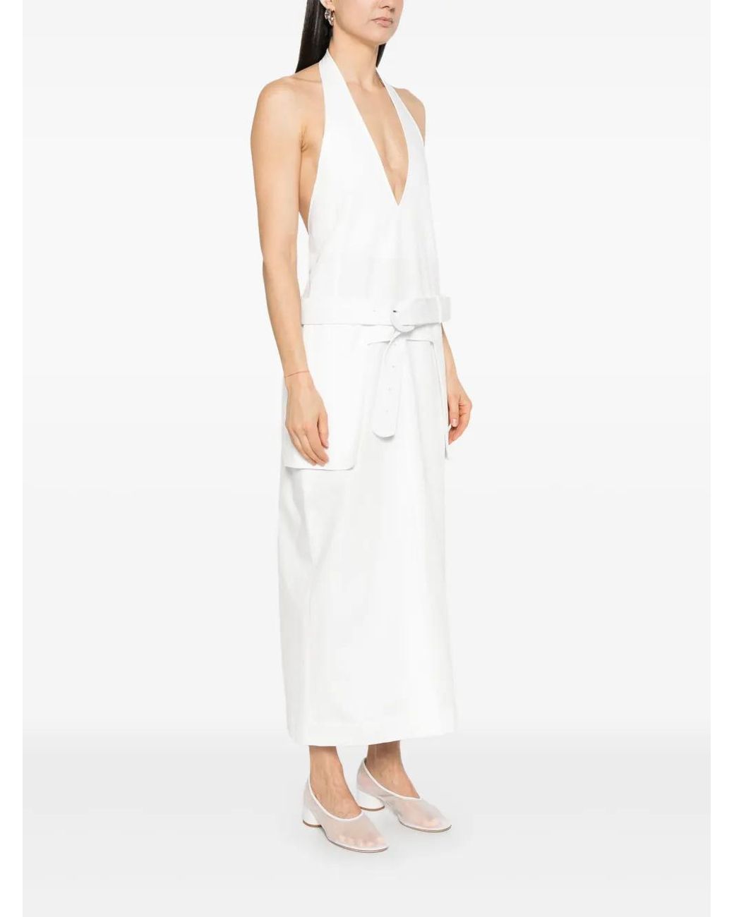 [LOW CLASSIC] / ☆ 25SS HALTER MAXI DRESS / WHITE Low Classic Halter Maxi Dress in White | Lyst