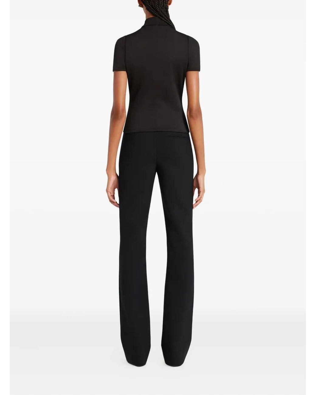 Courreges Black Interlock Zipped Top