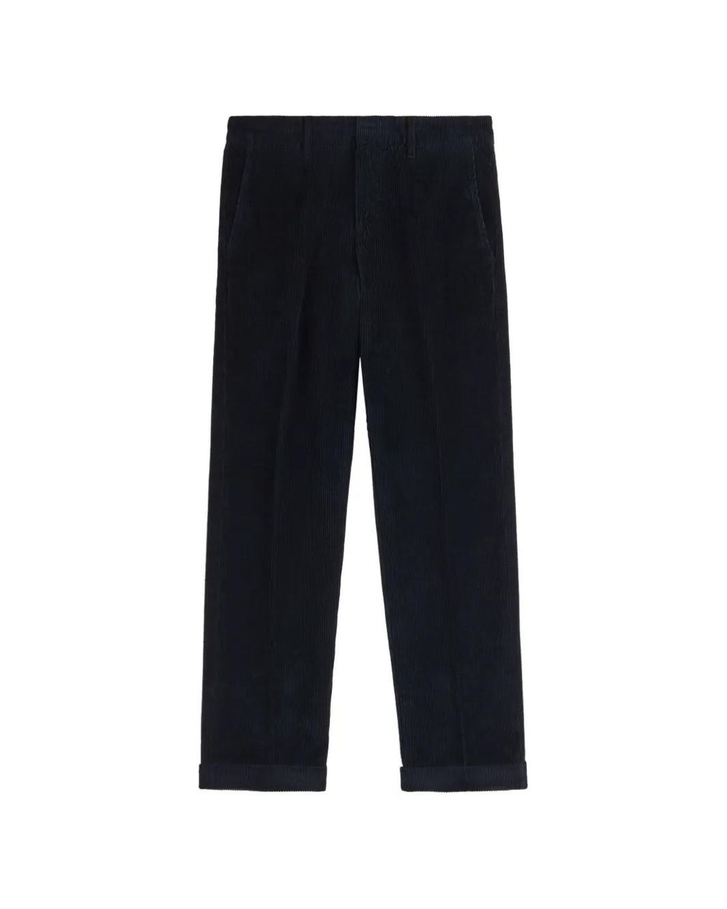 Fay Black Corduroy-Textured Trousers for men