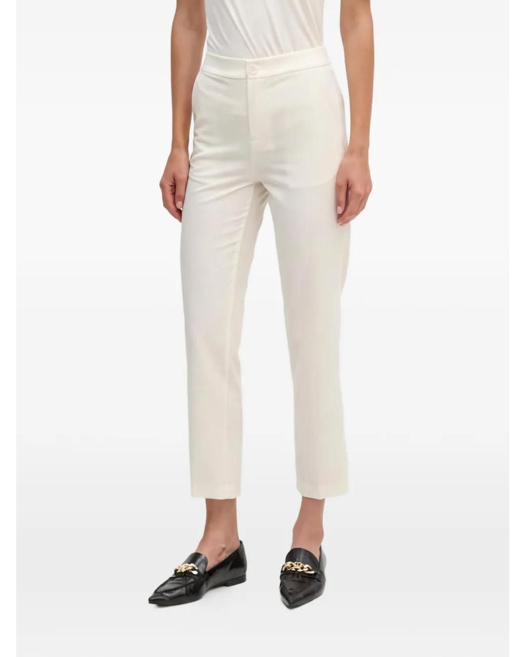 Benetton Natural Button-Closure Trousers