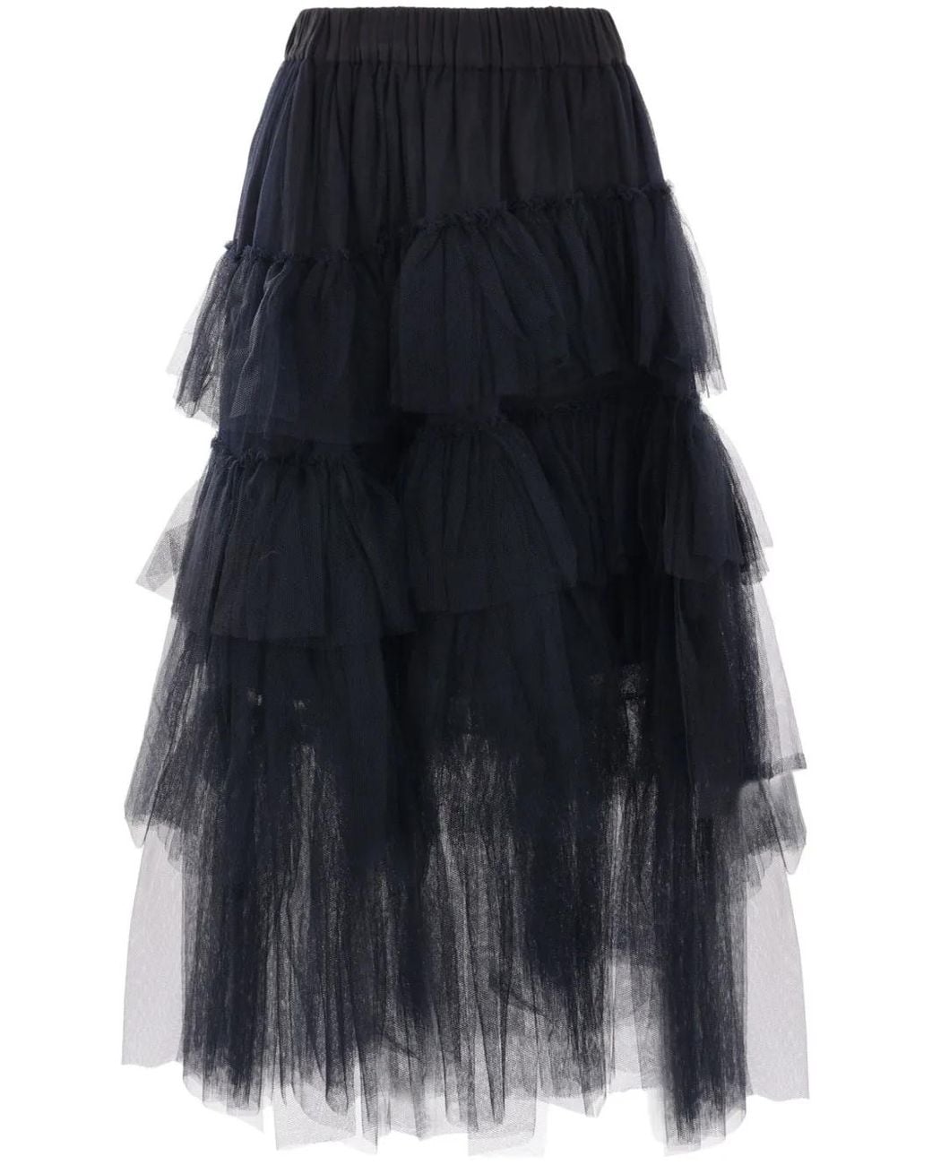 Simone Rocha Blue Tulle Midi Skirt