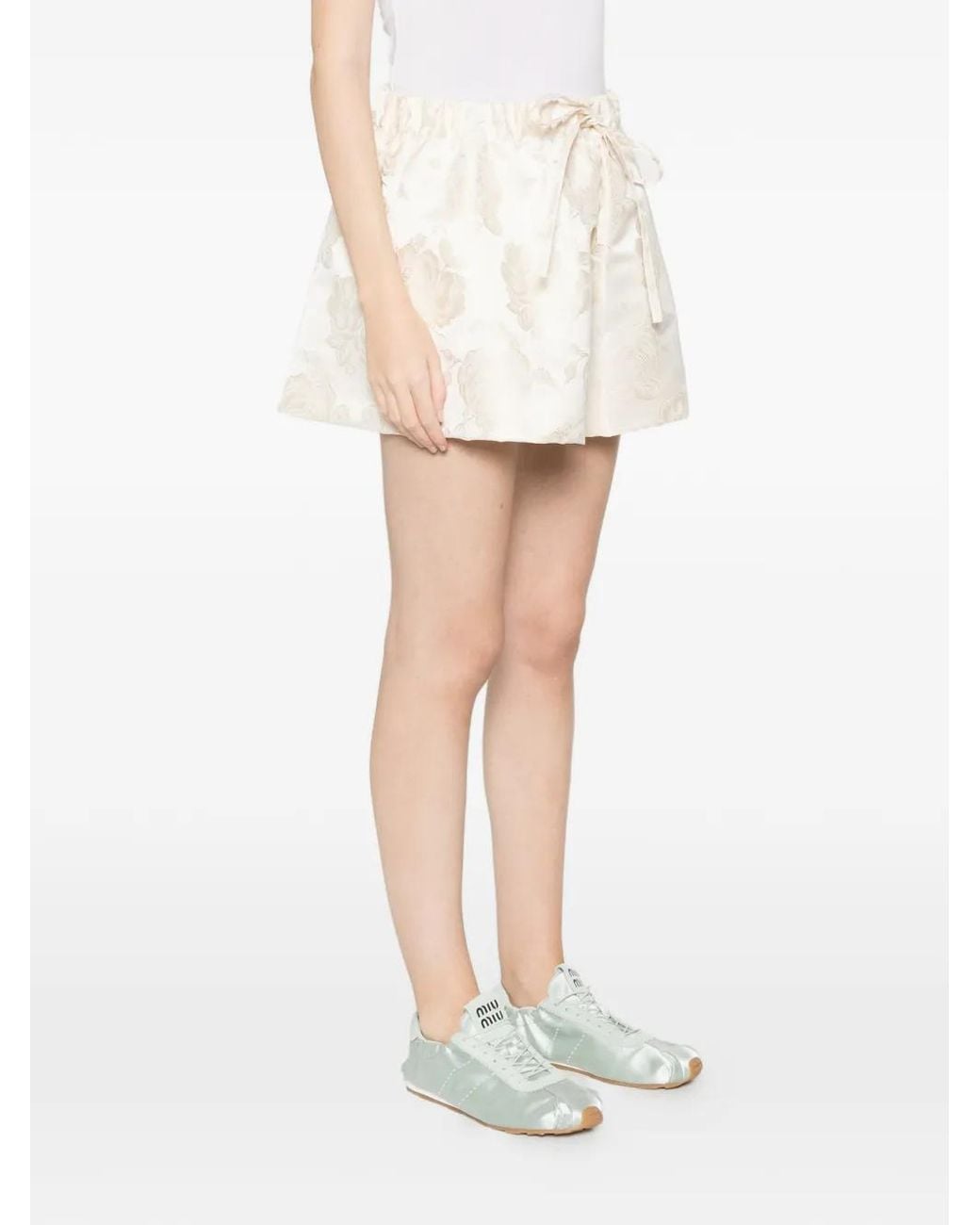Simone Rocha White Short À Taille Élastiquée