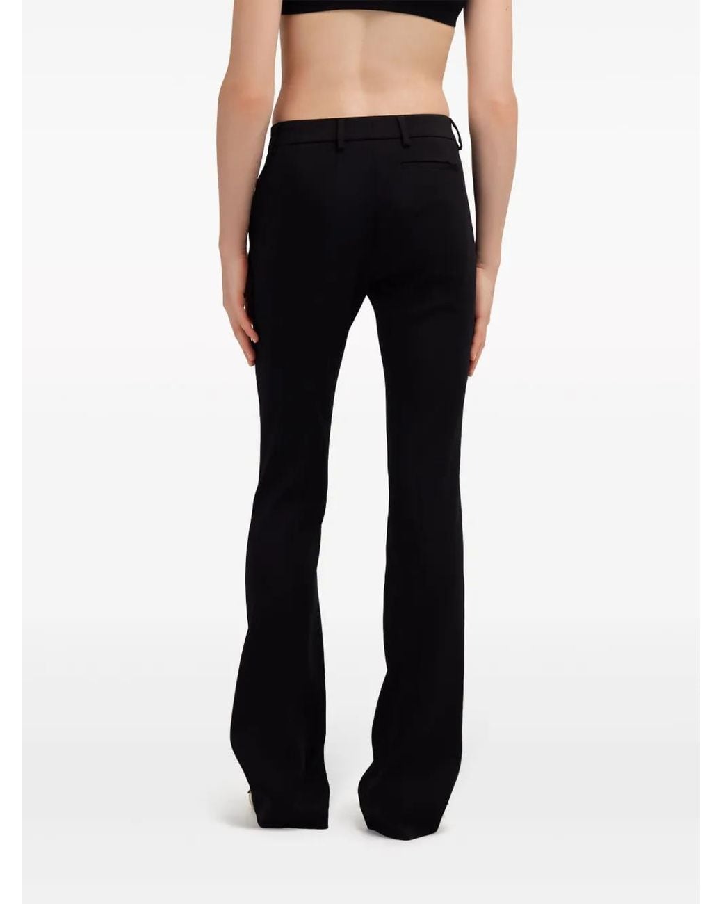 Roberto Cavalli Blue Tiger Tooth Bootcut Trousers