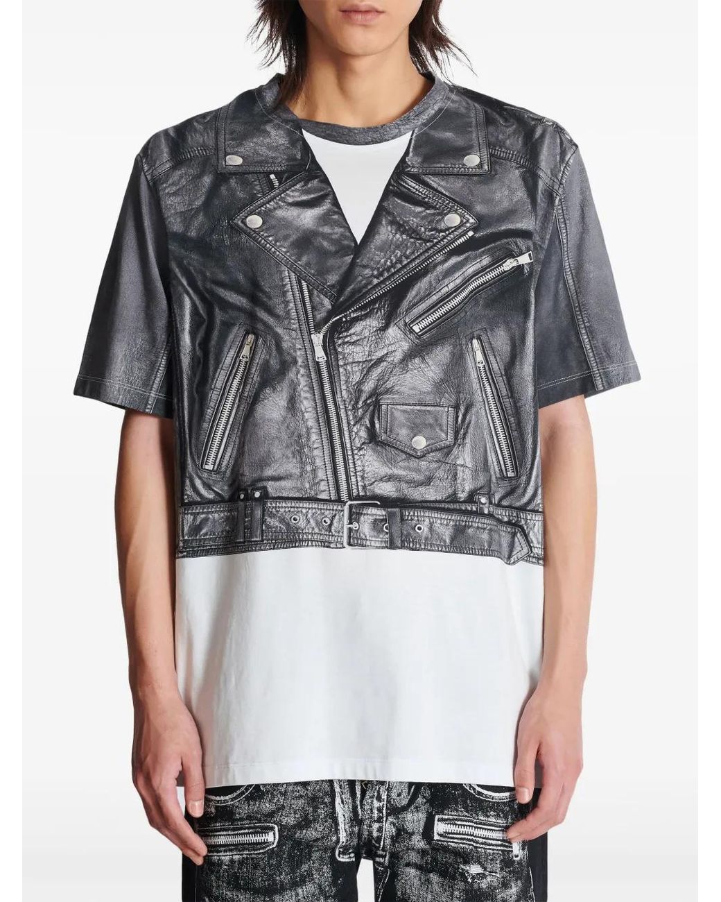 Balmain Gray T-Shirts for men