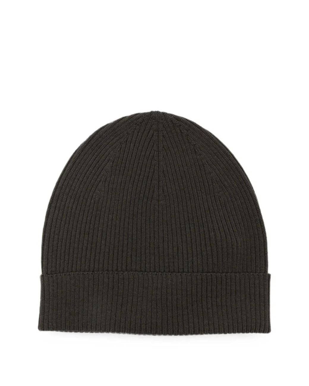 Rick Owens Black Wool Knitted Beanie