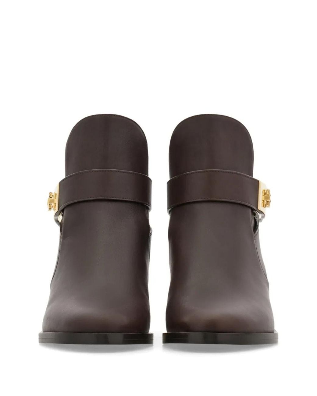 Ferragamo Brown Hug Buckle Ankle Boots
