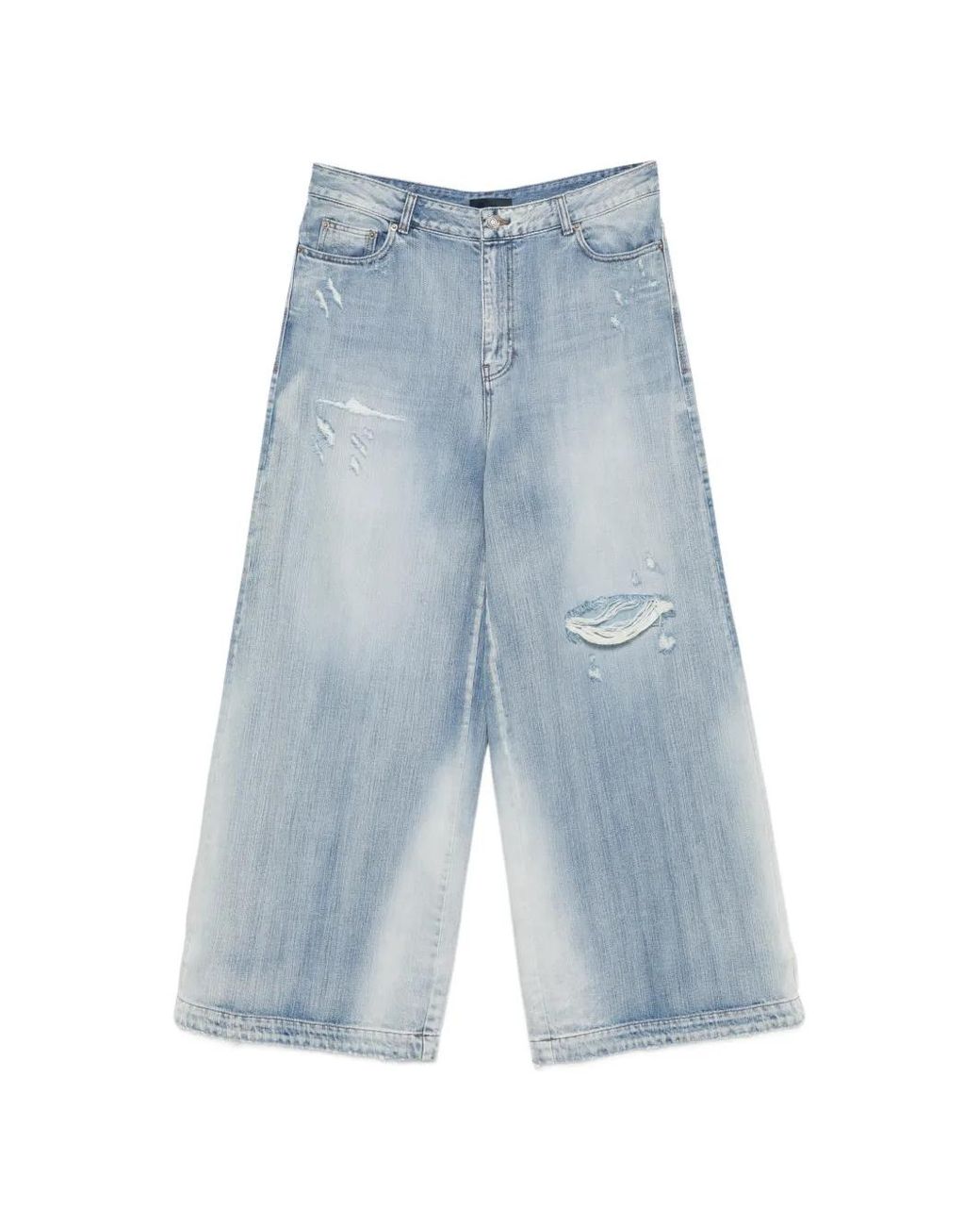 Jean Ample À Effet Usé Juun.J pour homme en coloris Blue
