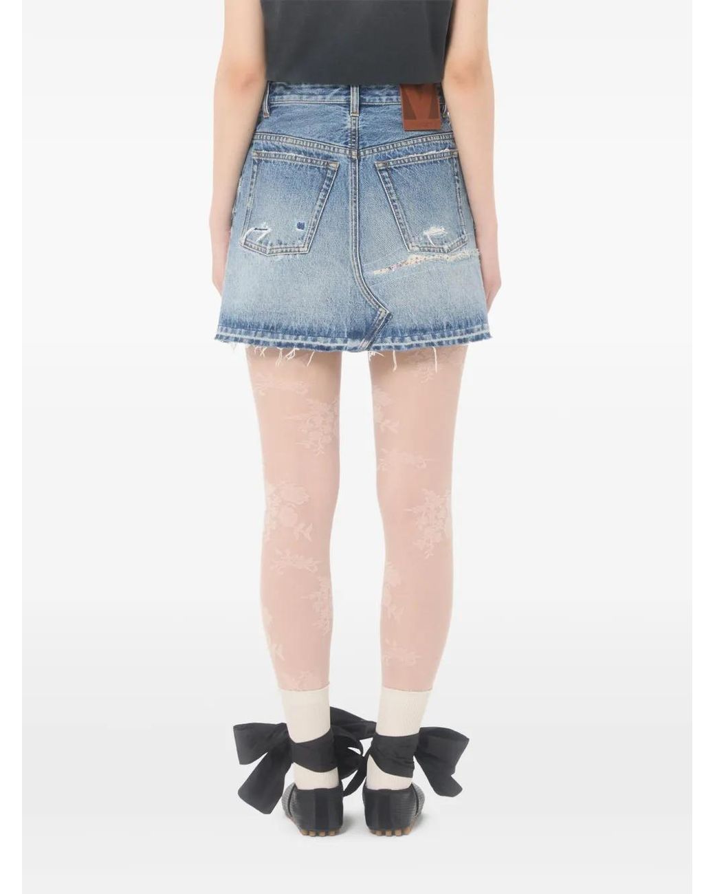 Valentino Garavani Blue Short Denim Skirt