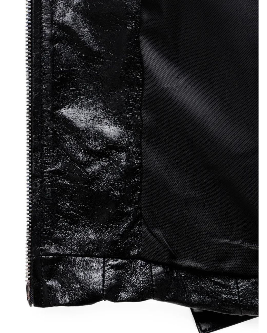 JACOB LEE Black Leather Bomber Jacket