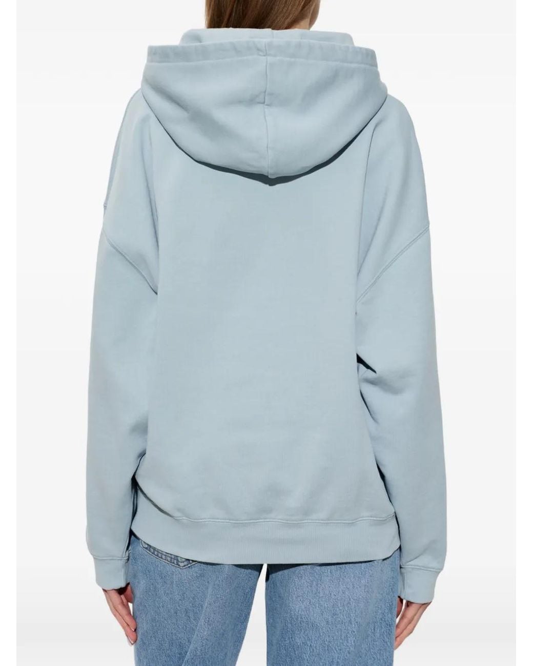 Anine Bing Blue Hoodie Harvey À Patch Logo
