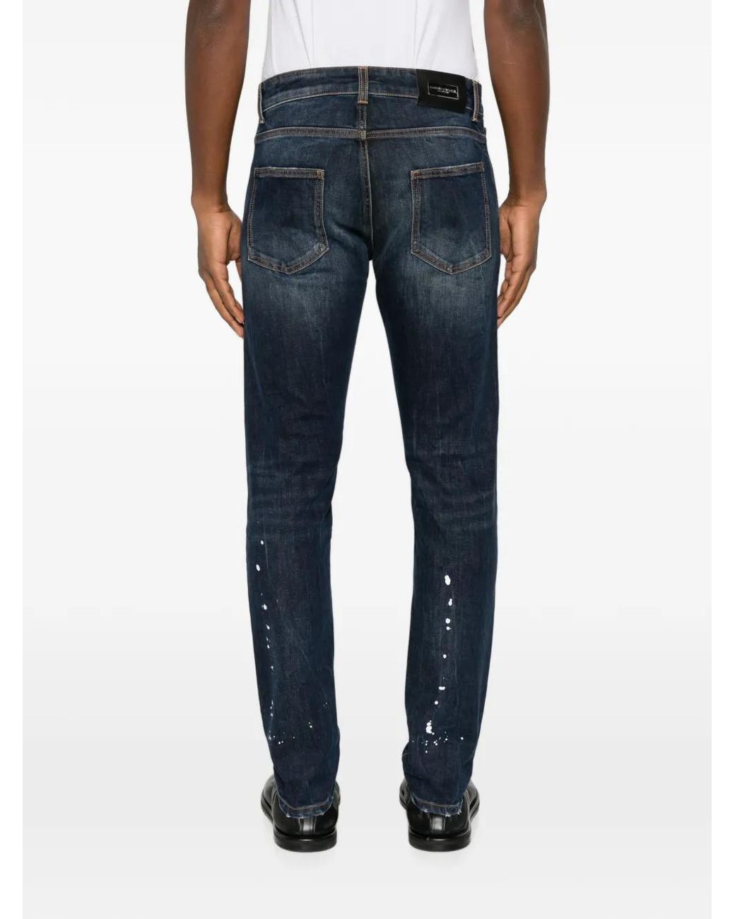 CoSTUME NATIONAL Blue Jean À Logo Imprimé for men