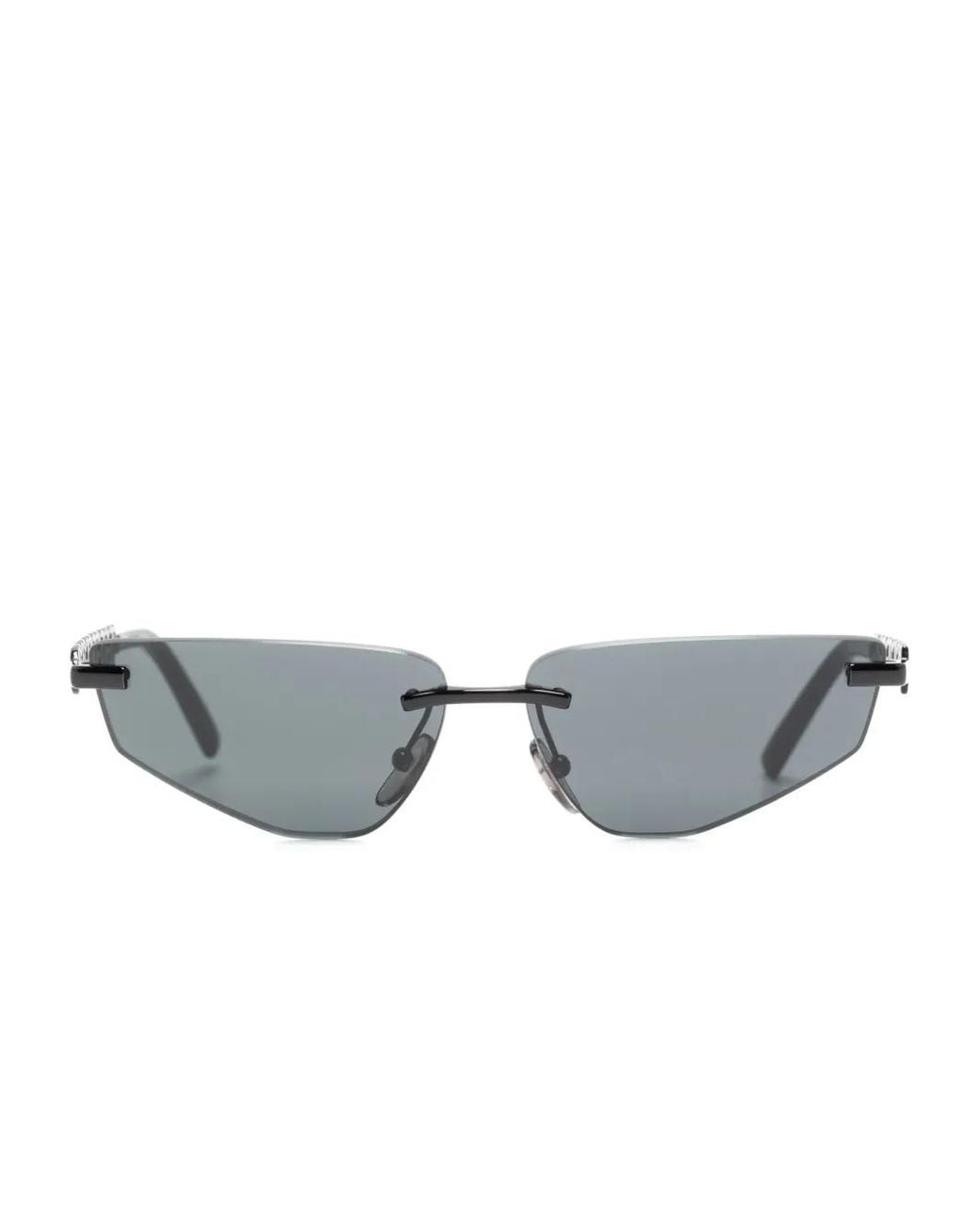Dolce & Gabbana Gray Dg Essentials Geometric-Frame Sunglasses