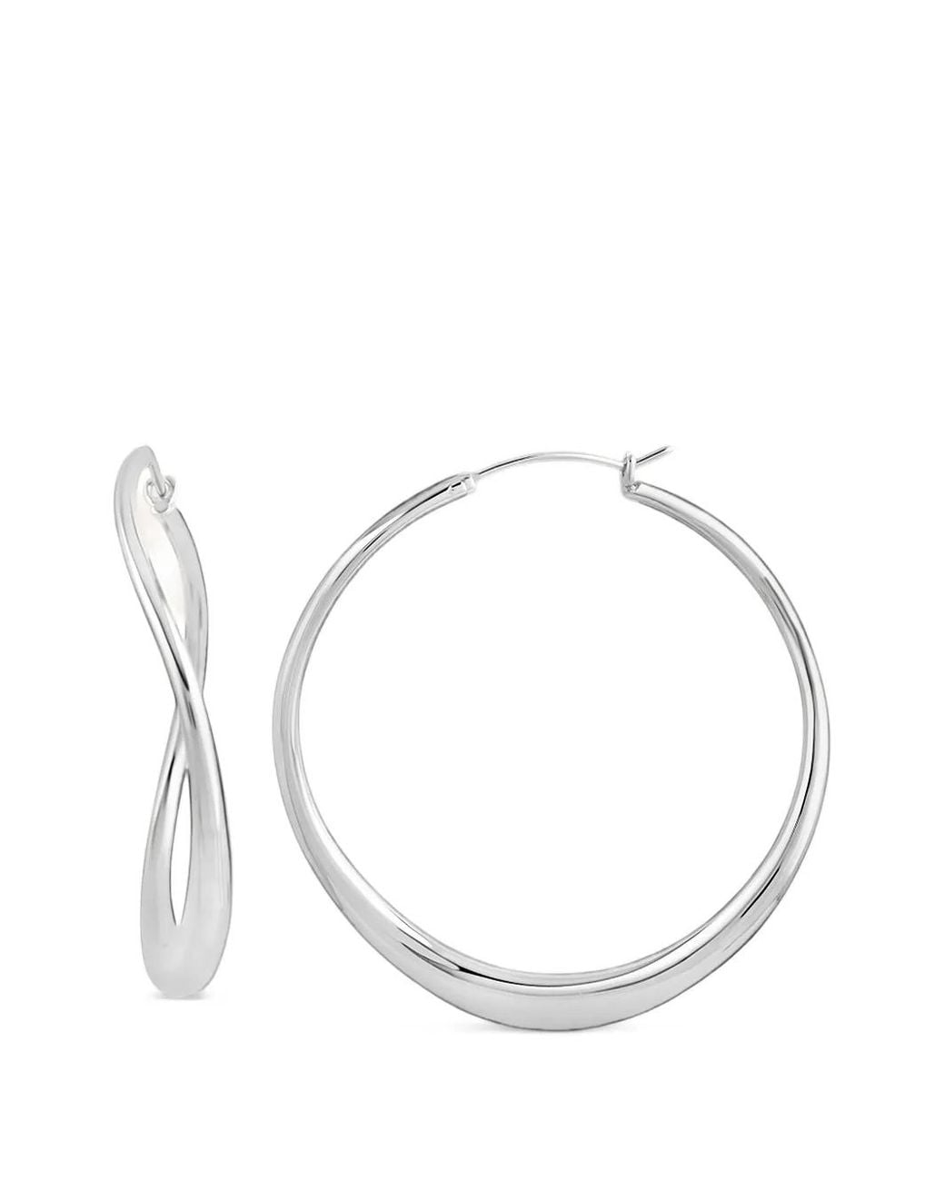 Dinny Hall Metallic Wave Hoop Earrings