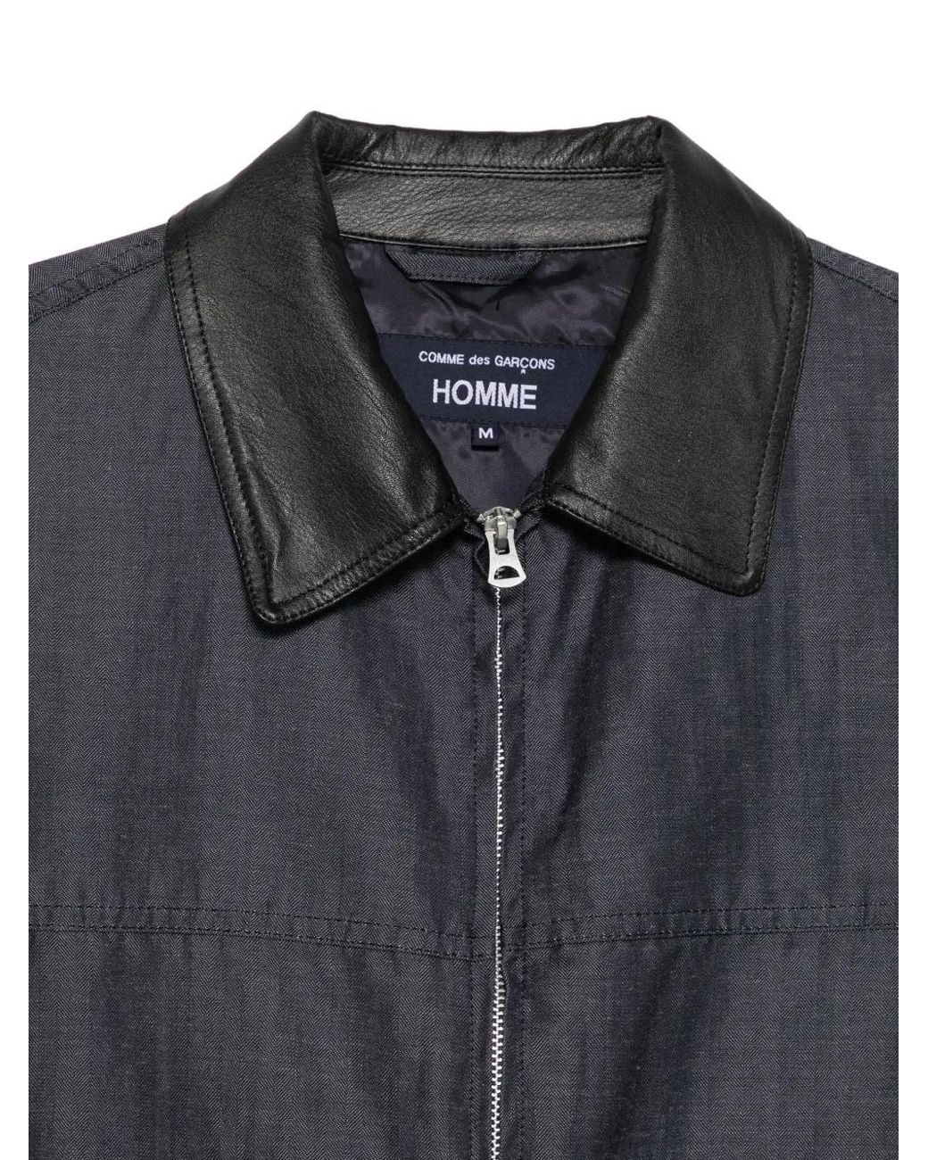 Comme des Garçons Black Veste À Col En Cuir for men