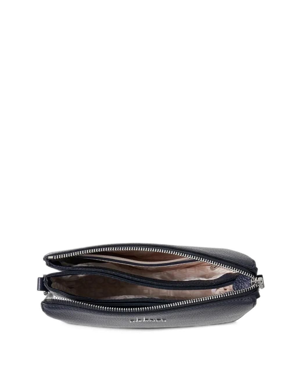 Bogner Blue Wallis Taja Grained Leather Shoulder Bag