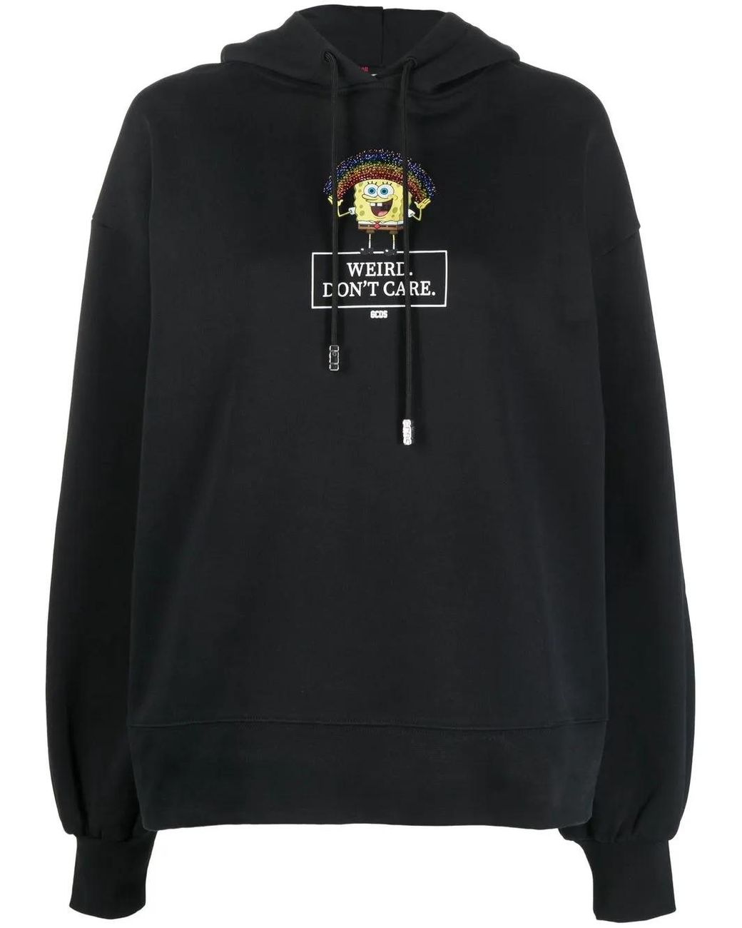 Gcds Black Sweatshirt With Print