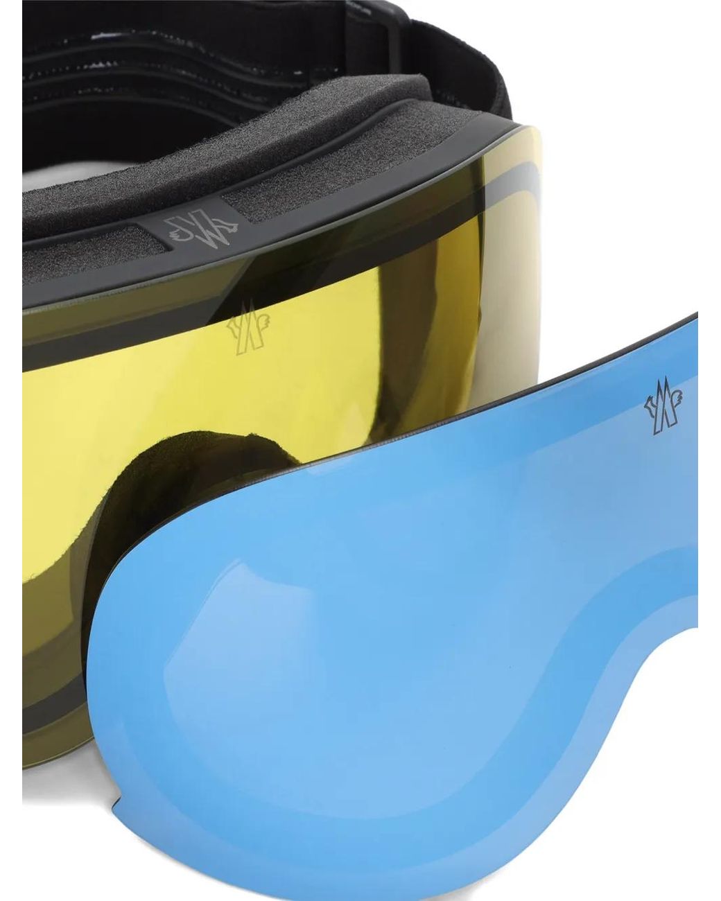 Moncler Green Logo-Strap Ski Goggles