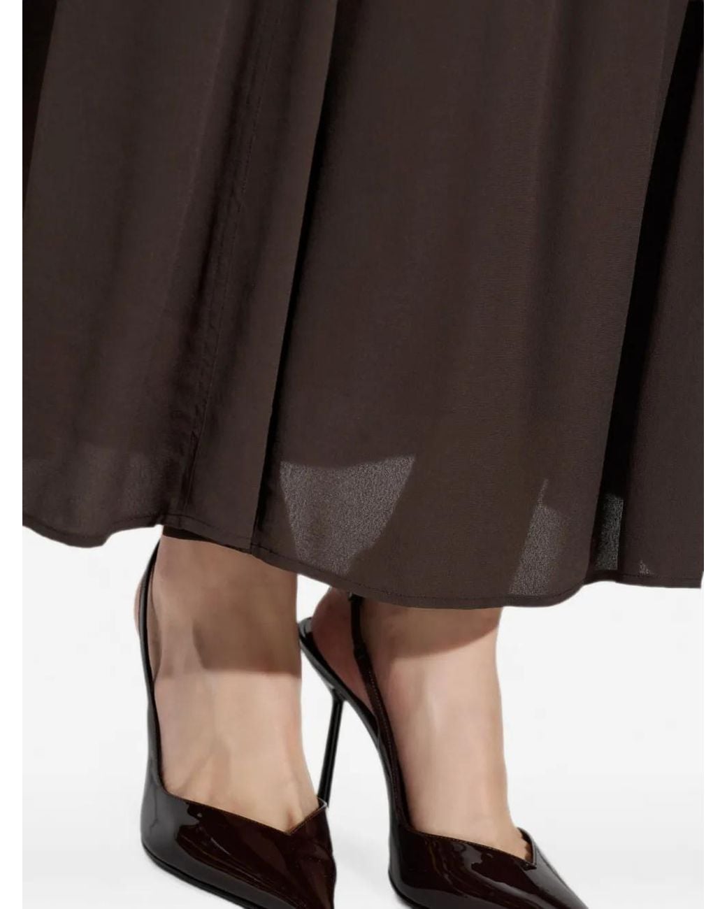 Le Silla Brown Vivienne Leather Pumps