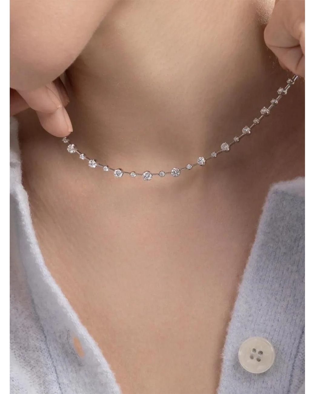 Kwiat Metallic Collier Starry Night Serti De Diamants