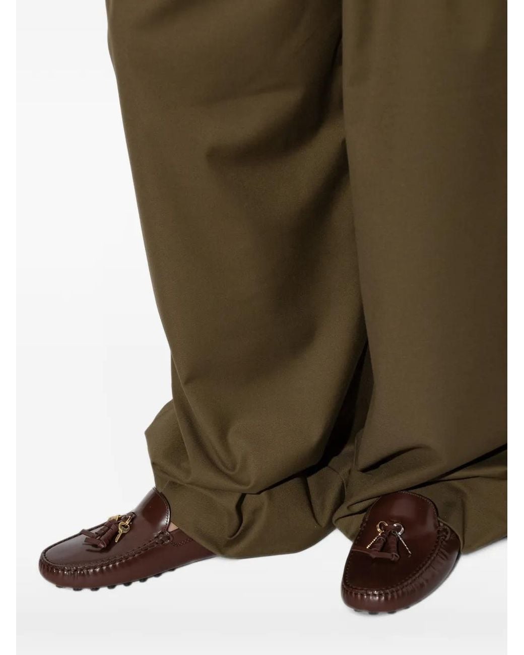 Tod's Brown Tassel-Detail Leather Loafers