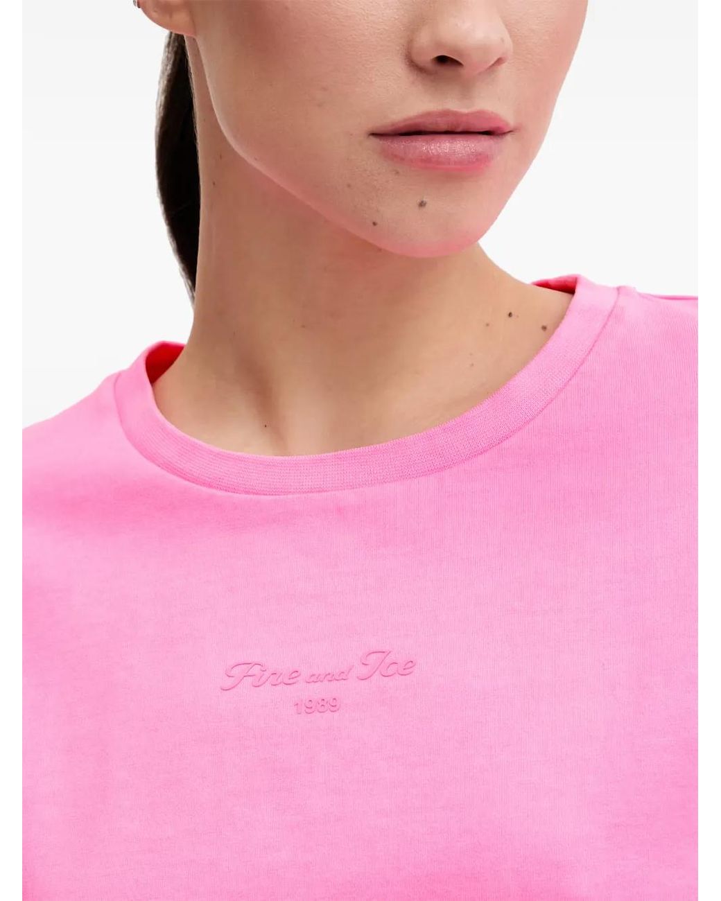 Bogner Fire + Ice Pink T-Shirt Cara À Logo Brodé
