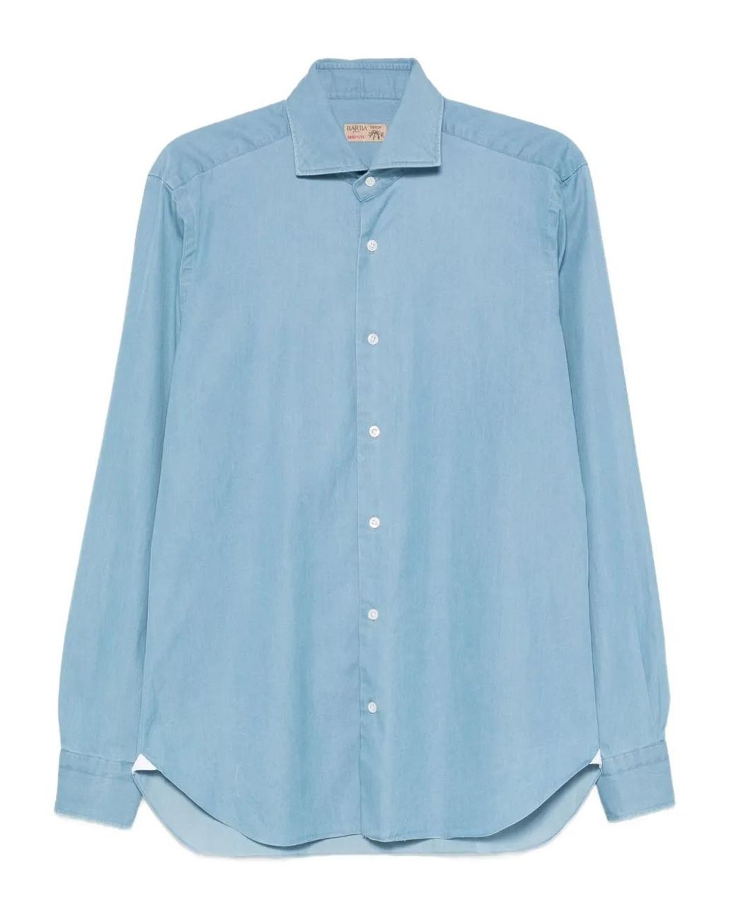 Barba Napoli Blue Long-Sleeve Shirt for men