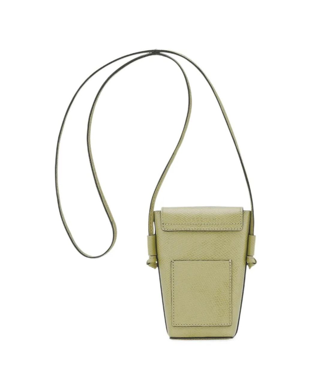 Longchamp White Épure Phone Case With Leather Lace