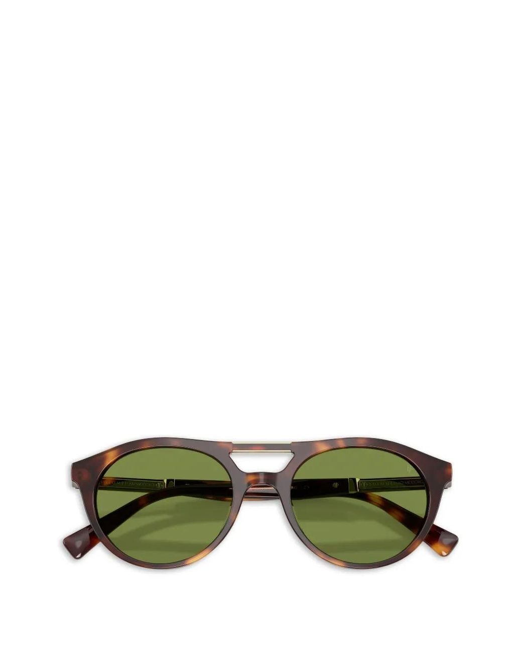 Brunello Cucinelli Green Round-Frame Sunglasses