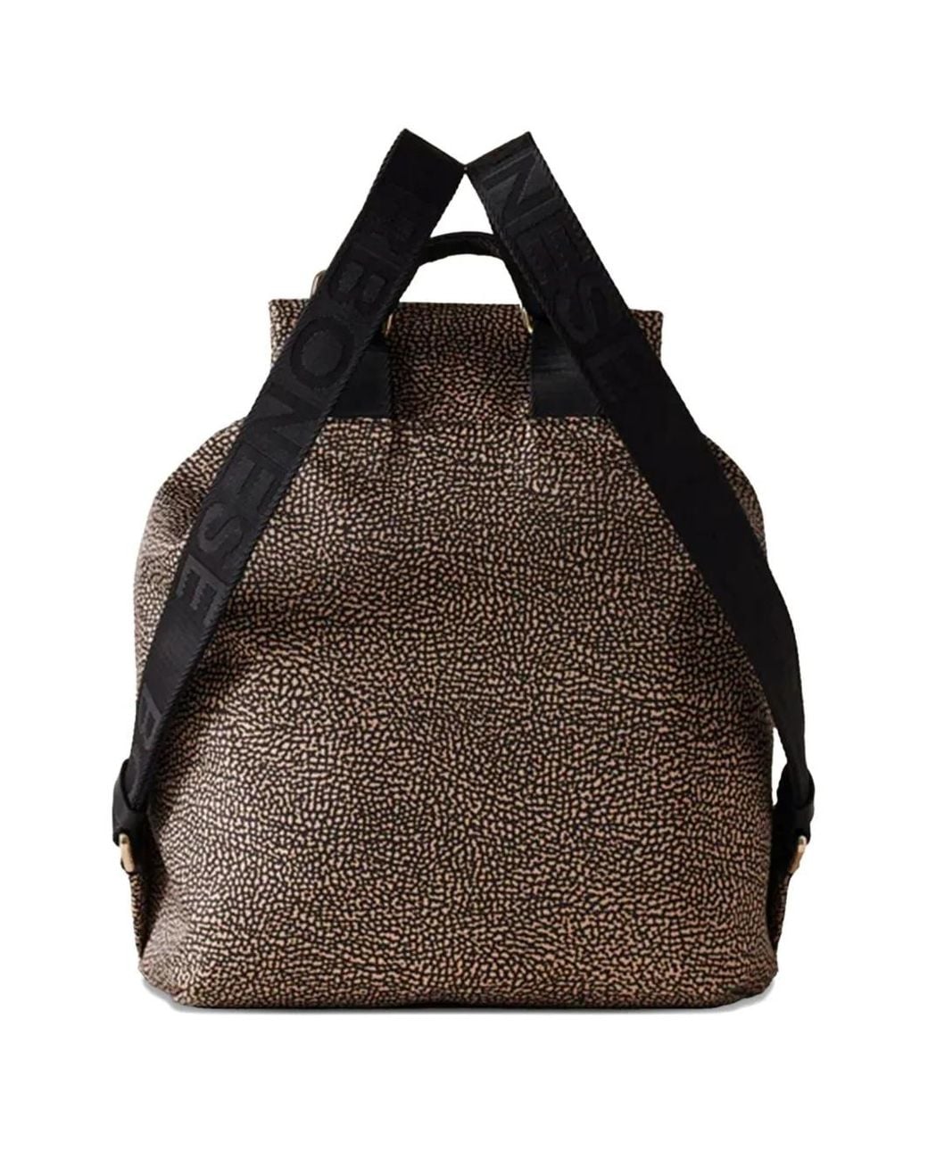 Borbonese Brown Medium Zaino Drawstring Backpack
