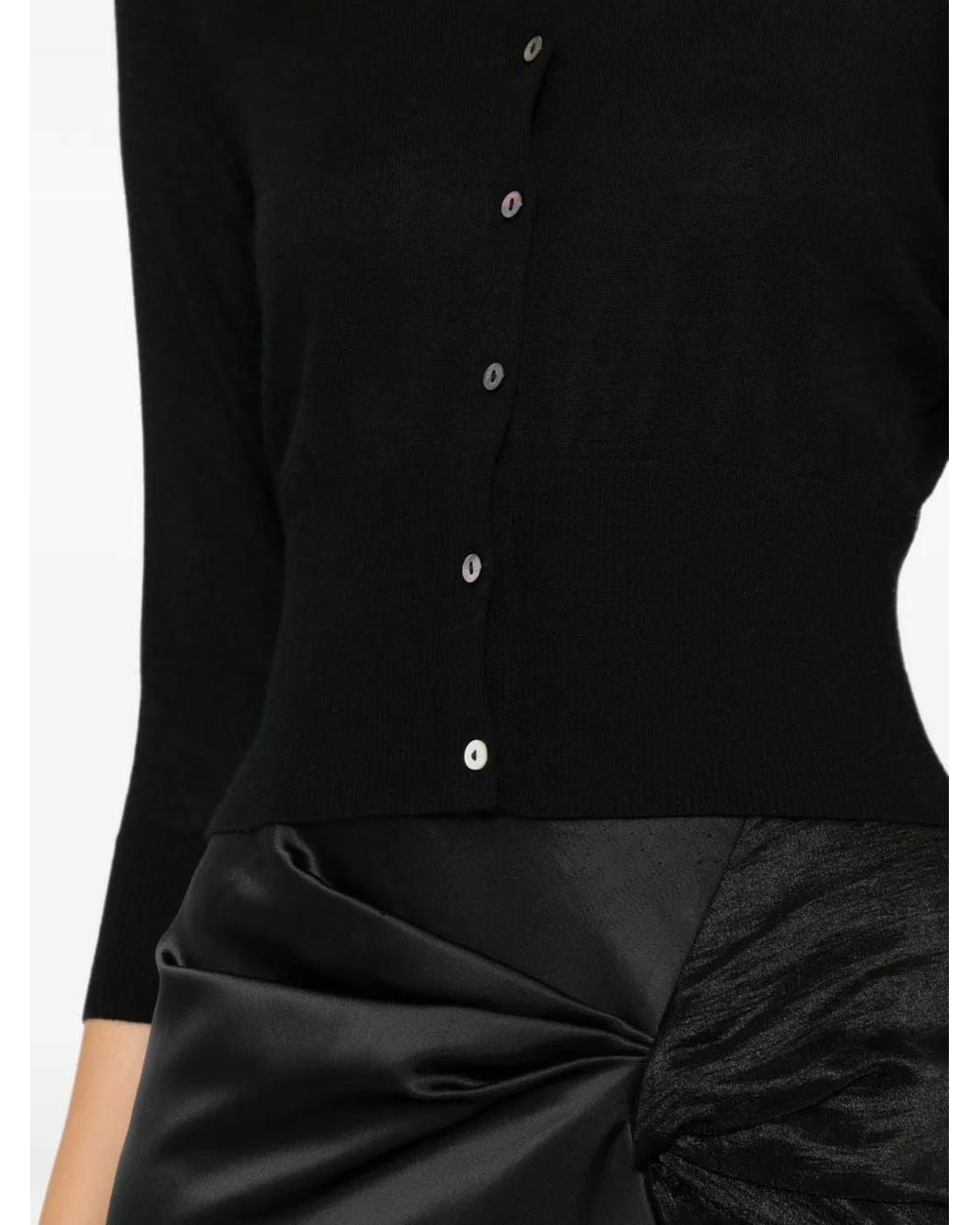 N.Peal Cashmere Black Cardigan Darcie