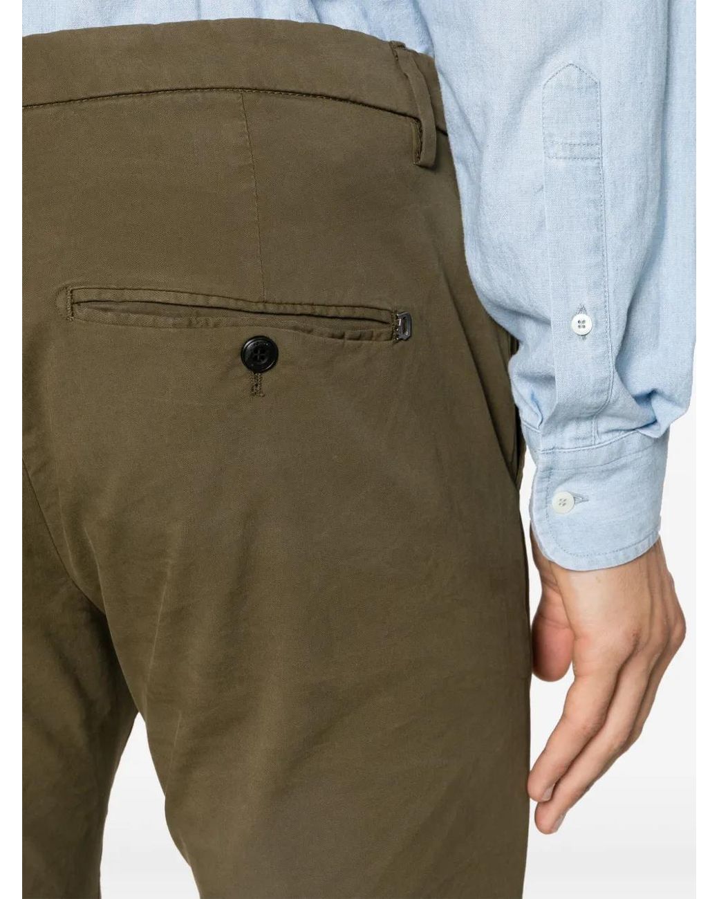 Dondup Green Gaubert Slim-Fit Chinos for men