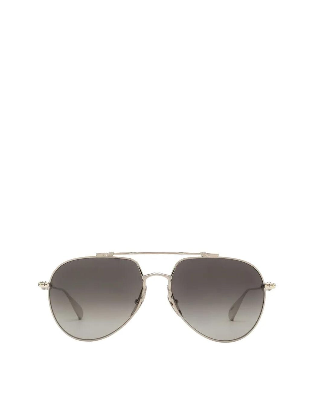 Chrome Hearts Gray Spuns Sun Pilot-Frame Sunglasses