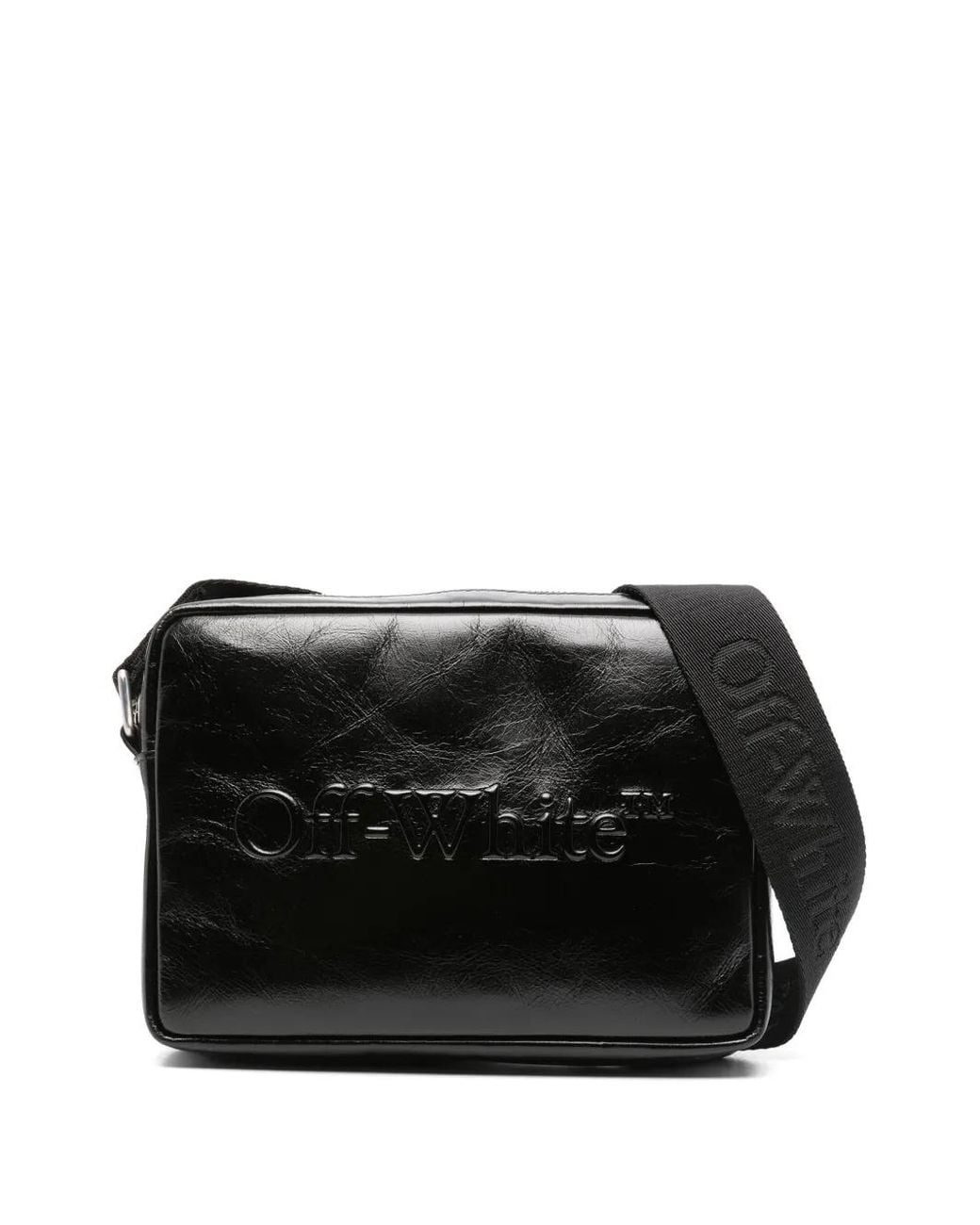 Off-White c/o Virgil Abloh Black Bookish Leather Messenger Bag for men