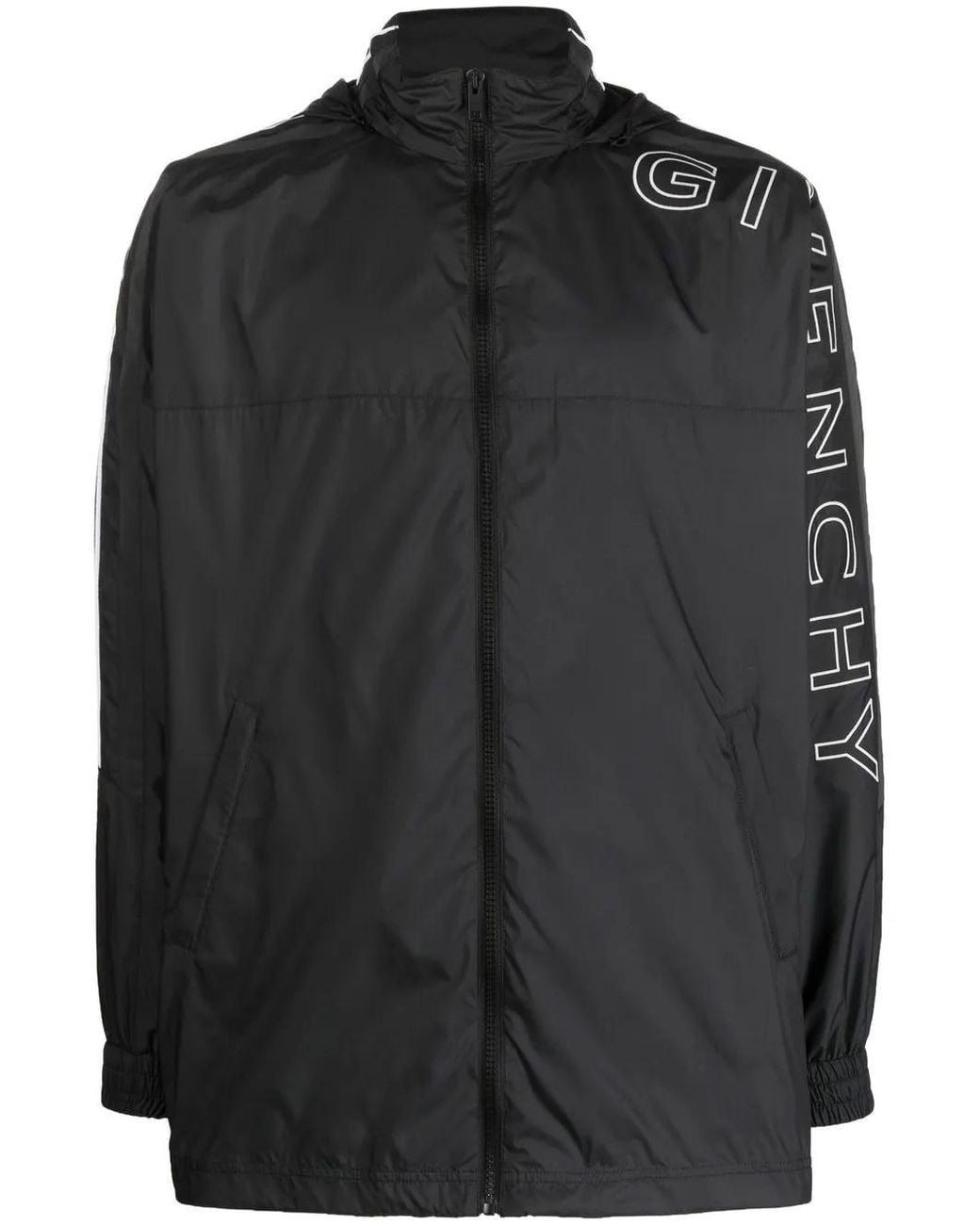 Givenchy Black Logo Full Zip Sweatshirt for men