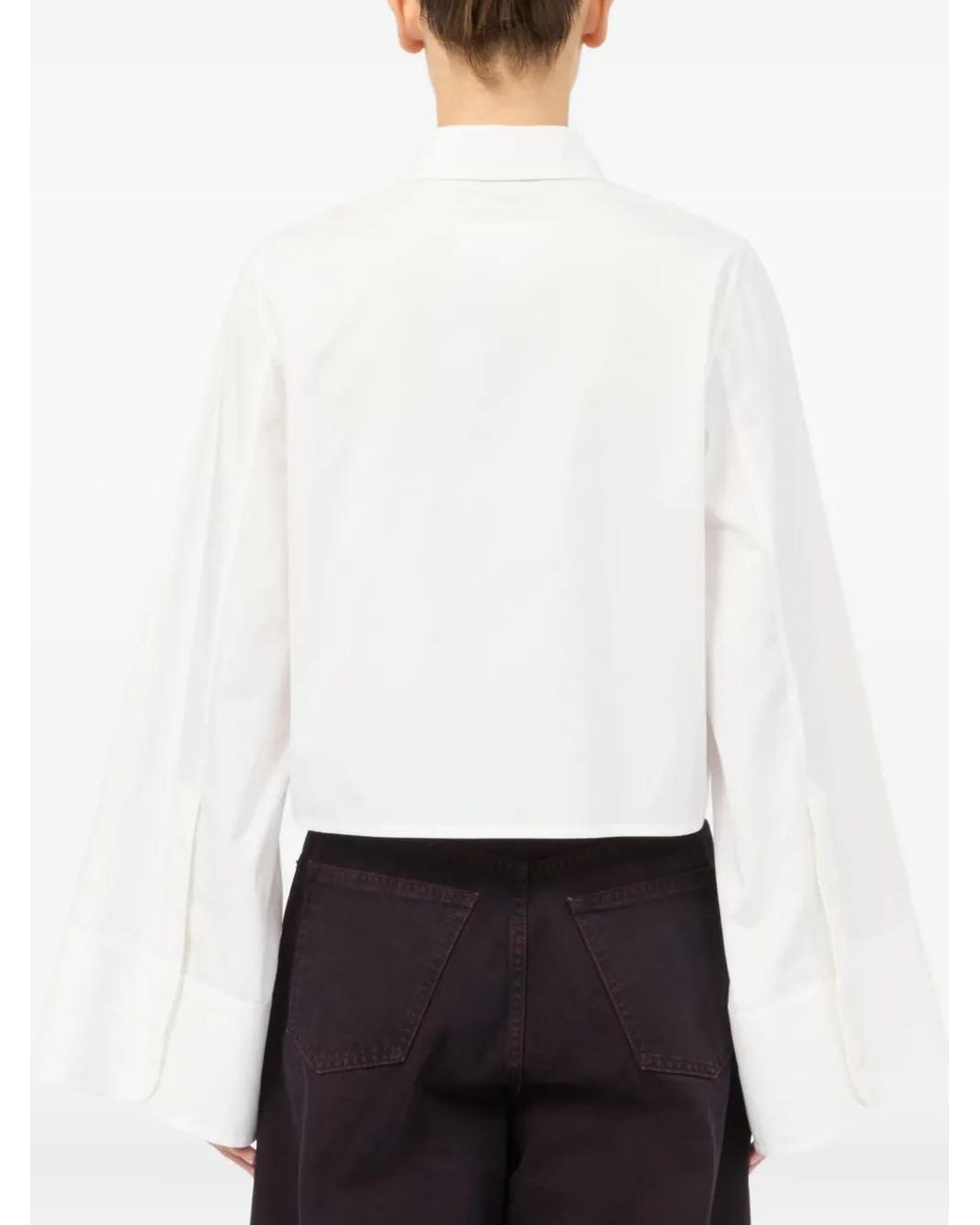 MM6 by Maison Margiela White Bell-Sleeve Shirt