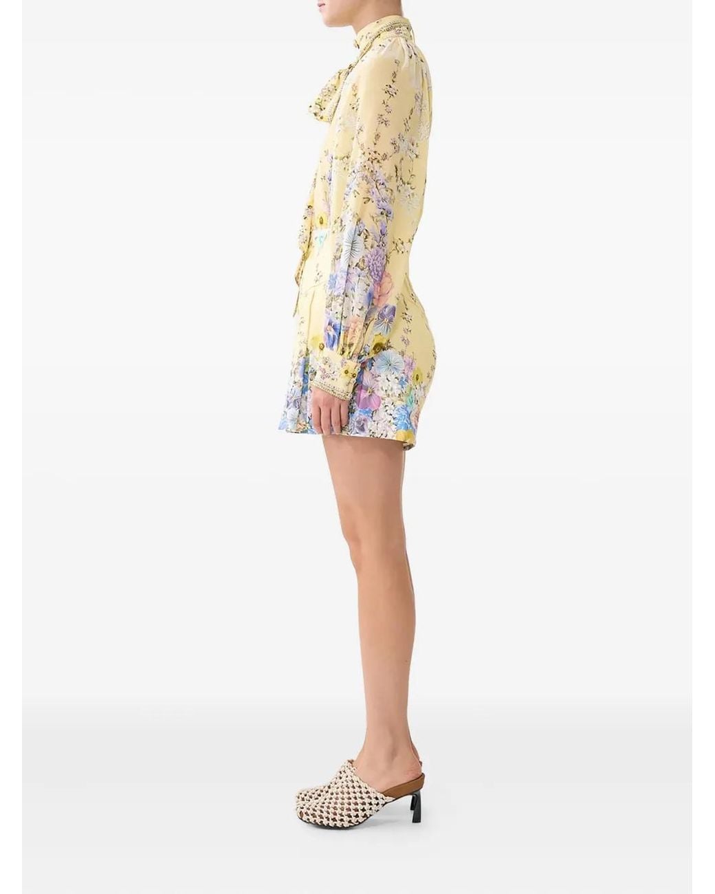 Camilla Metallic Darling Buds Pleated Shorts