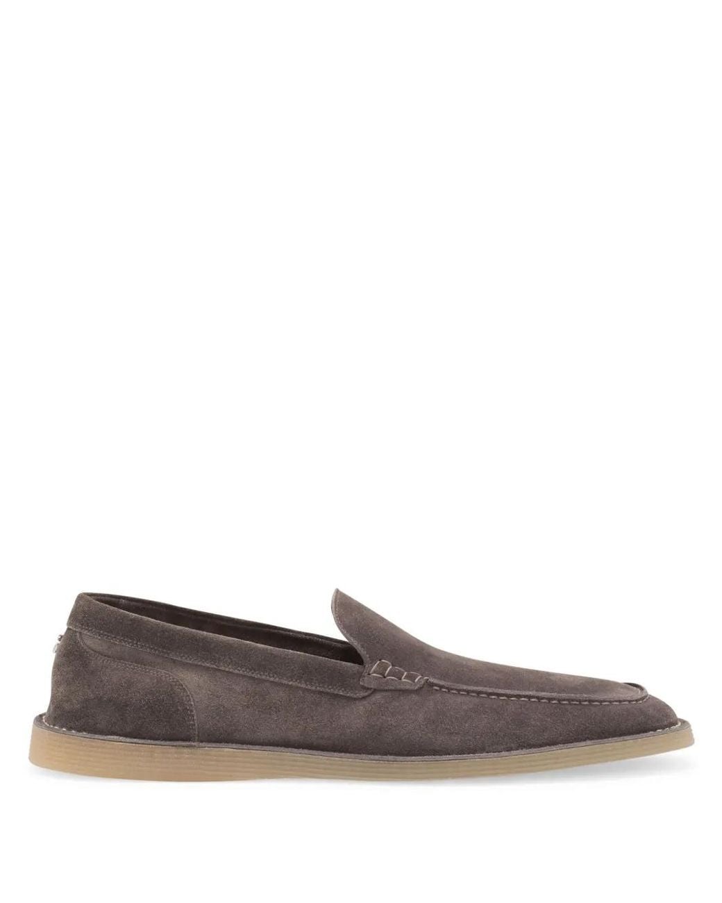 Dolce & Gabbana Gray Suede Dg Millennials Slippers for men