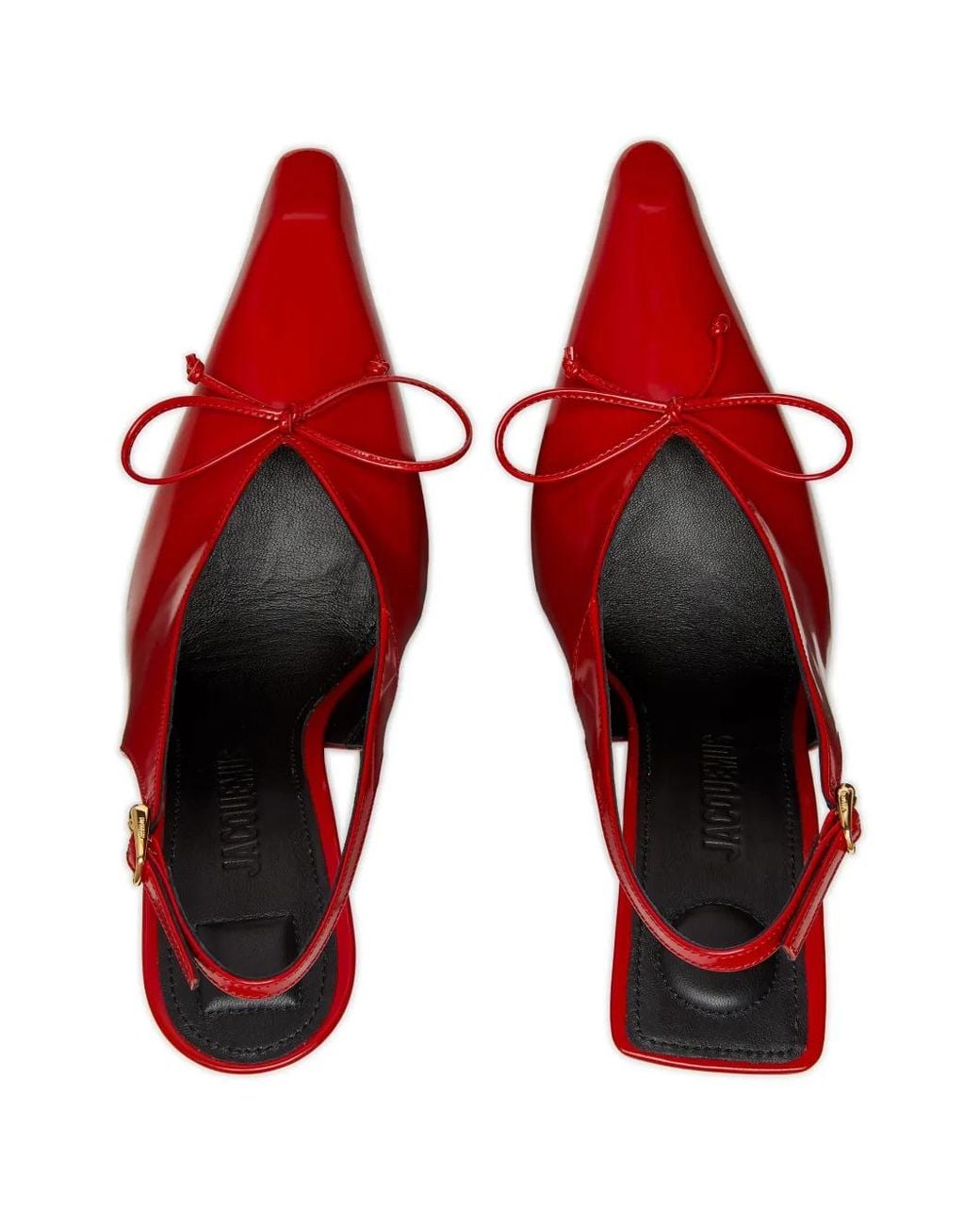Jacquemus Red Abra 100Mm Slingback Sandals